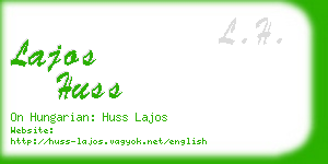 lajos huss business card